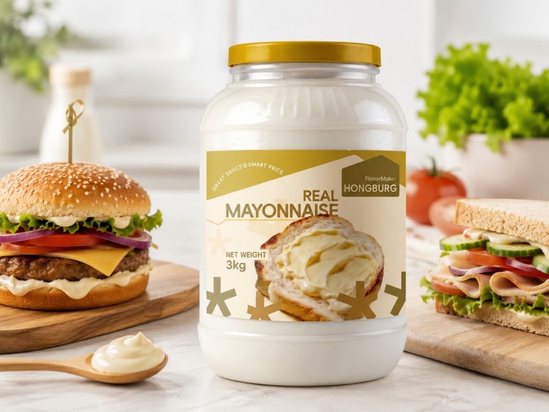 Sốt Mayonnaise thật mịn như kem cho bánh mì kẹp và bánh mì kẹp thịt