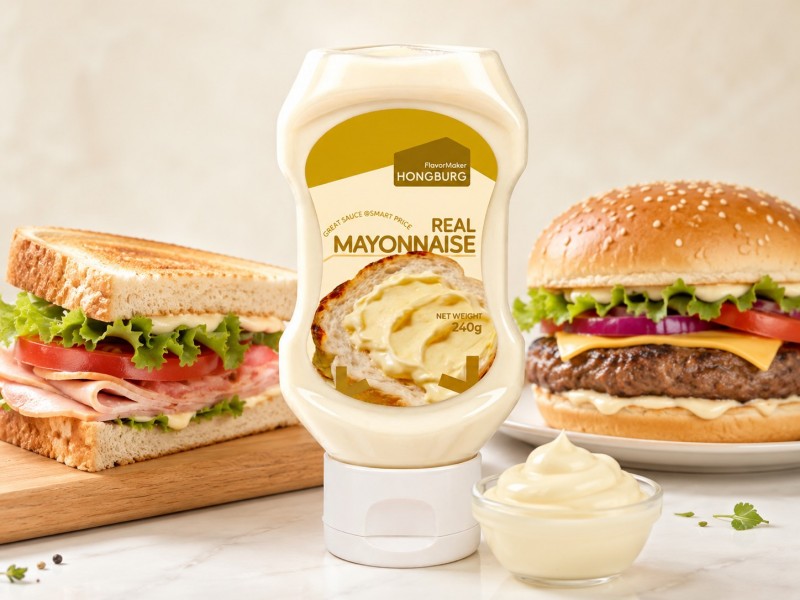 Mayonnaise thật trong chai bóp